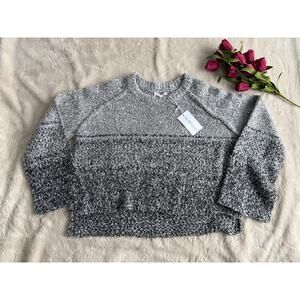 Aemi & Co Marled Cropped Sweater Size Large